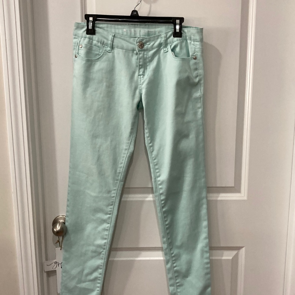 Celebrity Pink pale green jeans